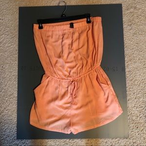 H&M Strapless Coral Romper